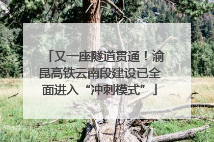 又一座隧道贯通！渝昆高铁云南段建设已全面进入“冲刺模式”