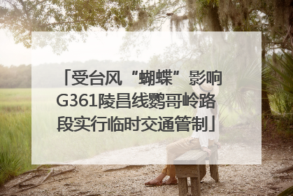 受台风“蝴蝶”影响 G361陵昌线鹦哥岭路段实行临时交通管制