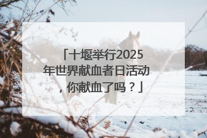 十堰举行2025年世界献血者日活动，你献血了吗？