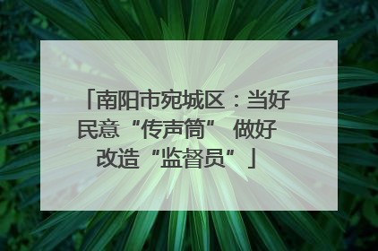 南阳市宛城区：当好民意“传声筒” 做好改造“监督员”