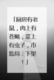 厨房有老鼠，肉上有苍蝇，菜上有虫子，市监局：下架！