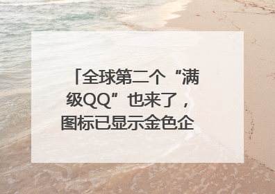 全球第二个“满级QQ”也来了，图标已显示金色企鹅，系首个“满级QQ”的小号