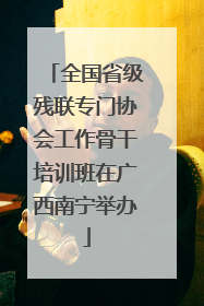 全国省级残联专门协会工作骨干培训班在广西南宁举办