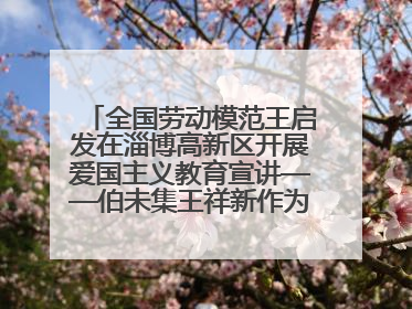 全国劳动模范王启发在淄博高新区开展爱国主义教育宣讲——伯未集王祥新作为青年企业家代表作主题演讲