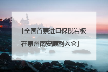 全国首票进口保税岩板在泉州南安顺利入仓