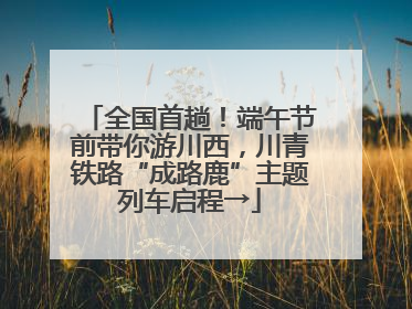 全国首趟！端午节前带你游川西，川青铁路“成路鹿”主题列车启程→