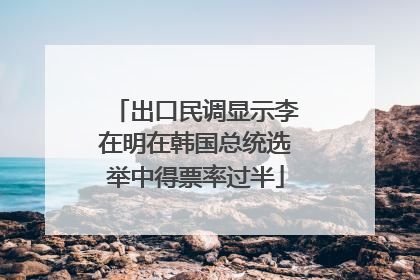 出口民调显示李在明在韩国总统选举中得票率过半