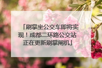 刷掌坐公交车即将实现！成都二环路公交站正在更新刷掌闸机