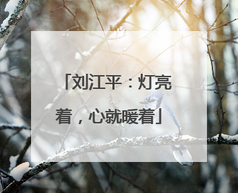 刘江平：灯亮着，心就暖着