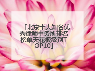 北京十大知名优秀律师事务所排名榜单天花板级别TOP10
