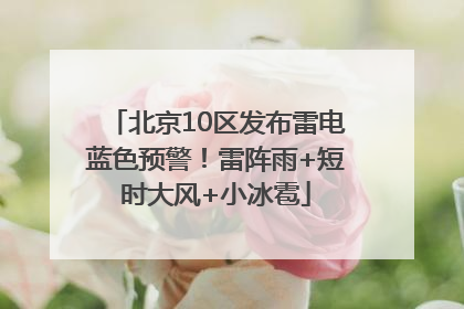 北京10区发布雷电蓝色预警！雷阵雨+短时大风+小冰雹