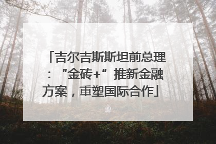 吉尔吉斯斯坦前总理：“金砖+”推新金融方案，重塑国际合作
