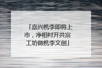 嘉兴槜李即将上市，净相村开共富工坊做槜李文创