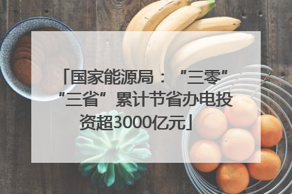 国家能源局：“三零”“三省”累计节省办电投资超3000亿元