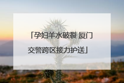孕妇羊水破裂 厦门交警跨区接力护送