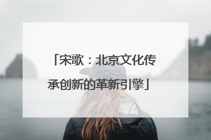 宋歌：北京文化传承创新的革新引擎