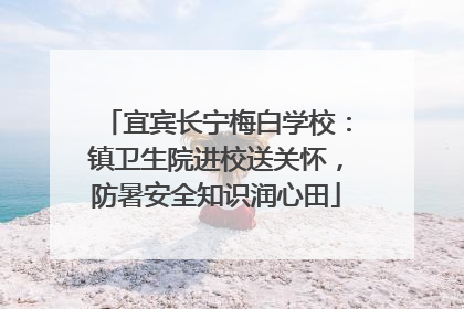 宜宾长宁梅白学校：镇卫生院进校送关怀，防暑安全知识润心田