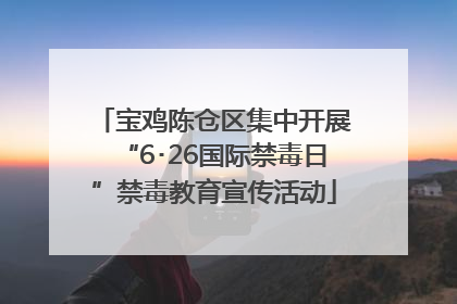 宝鸡陈仓区集中开展“6･26国际禁毒日”禁毒教育宣传活动