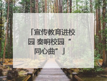 宣传教育进校园 奏响校园“同心曲”