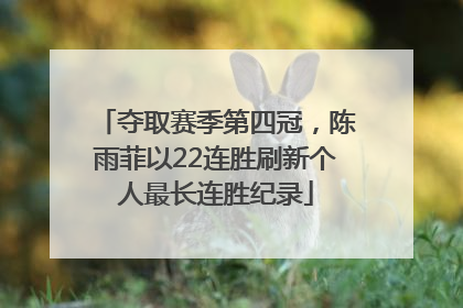 夺取赛季第四冠，陈雨菲以22连胜刷新个人最长连胜纪录