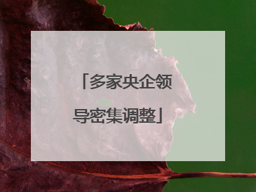 多家央企领导密集调整