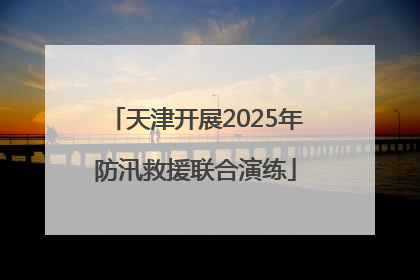 天津开展2025年防汛救援联合演练