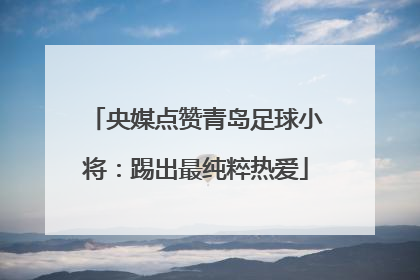 央媒点赞青岛足球小将：踢出最纯粹热爱