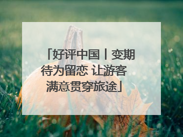 好评中国丨变期待为留恋 让游客满意贯穿旅途