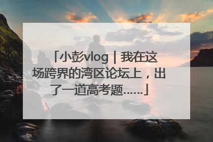 小彭vlog｜我在这场跨界的湾区论坛上，出了一道高考题……