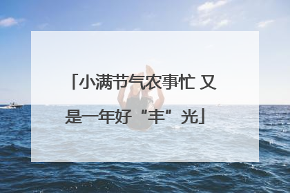 小满节气农事忙 又是一年好“丰”光