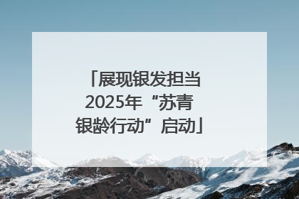 展现银发担当 2025年“苏青银龄行动”启动