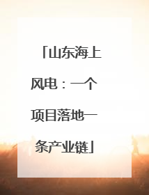 山东海上风电：一个项目落地一条产业链
