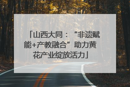 山西大同：“非遗赋能+产教融合”助力黄花产业绽放活力