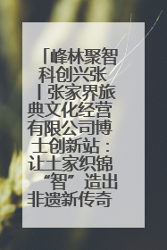 峰林聚智 科创兴张丨张家界旅典文化经营有限公司博士创新站：让土家织锦“智”造出非遗新传奇