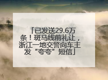 已发送29.6万条！斑马线前礼让，浙江一地交警向车主发“夸夸”短信