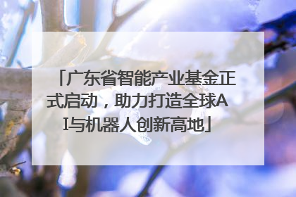 广东省智能产业基金正式启动，助力打造全球AI与机器人创新高地