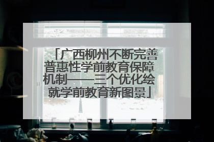广西柳州不断完善普惠性学前教育保障机制——三个优化绘就学前教育新图景