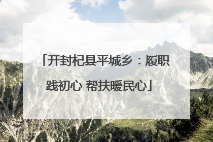 开封杞县平城乡：履职践初心 帮扶暖民心