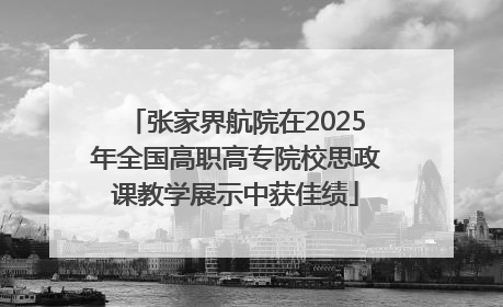张家界航院在2025年全国高职高专院校思政课教学展示中获佳绩