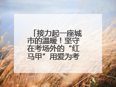 接力起一座城市的温暖！坚守在考场外的“红马甲”用爱为考生保驾护航
