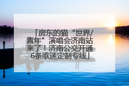 房东的猫“世界/青年”演唱会济南站来了！济南公交开通6条歌迷定制专线
