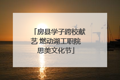 房县学子跨校献艺 燃动湖工职院思美文化节