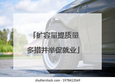 扩容量提质量 多措并举促就业