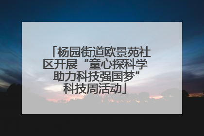 杨园街道欧景苑社区开展“童心探科学 助力科技强国梦”科技周活动