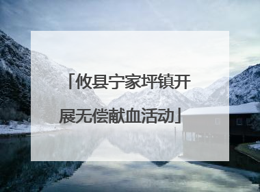 攸县宁家坪镇开展无偿献血活动