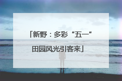 新野：多彩“五一” 田园风光引客来
