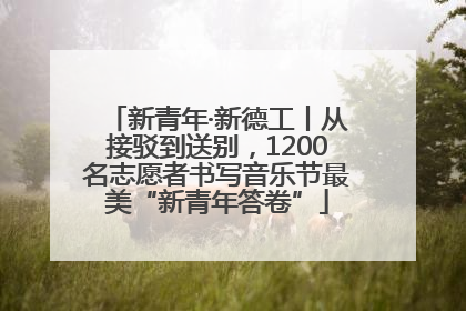 新青年·新德工丨从接驳到送别，1200名志愿者书写音乐节最美“新青年答卷”