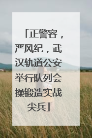 正警容，严风纪，武汉轨道公安举行队列会操锻造实战尖兵
