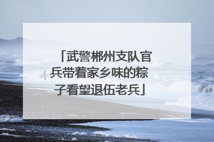 武警郴州支队官兵带着家乡味的粽子看望退伍老兵