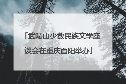 武陵山少数民族文学座谈会在重庆酉阳举办
